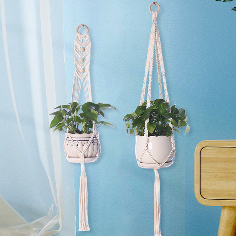 Cotton rope flower pot net hanging basket