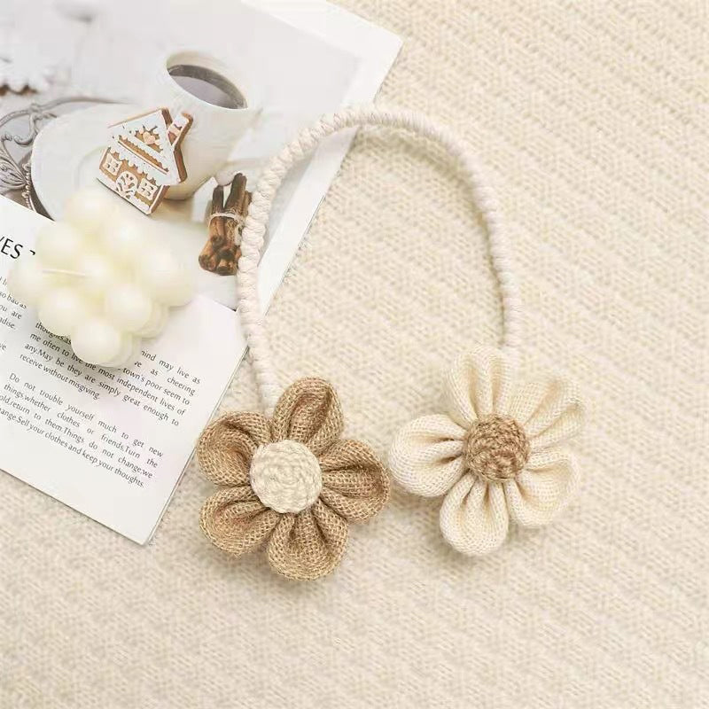 pastoral style flower curtain straps