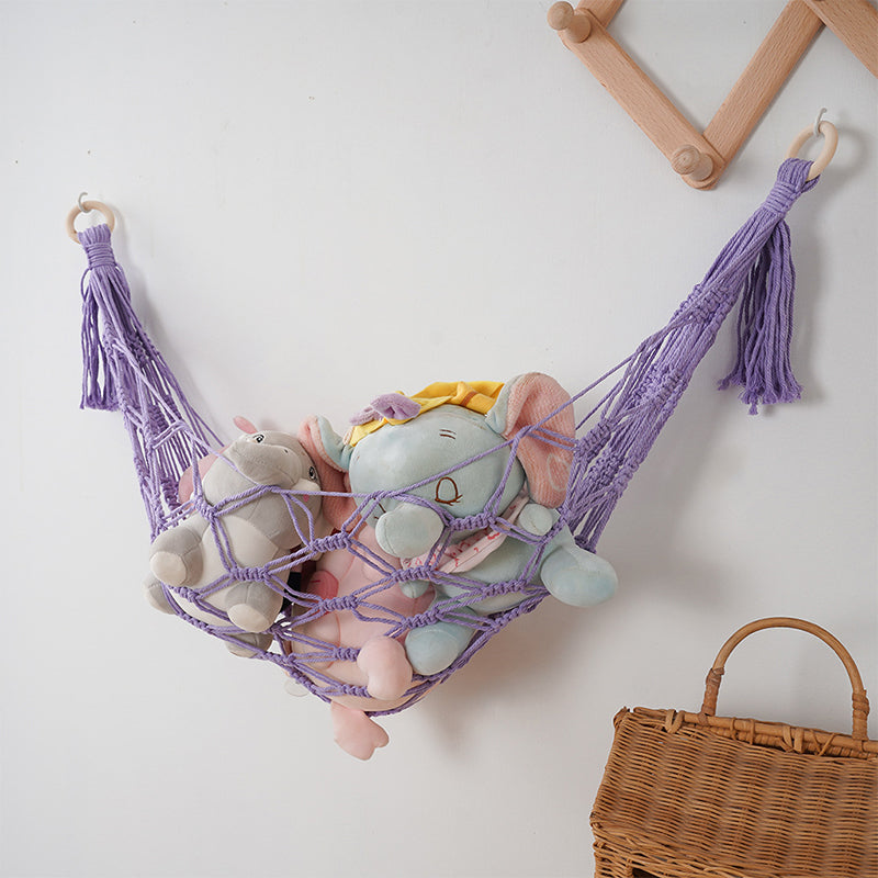 Hand-woven toy net bag