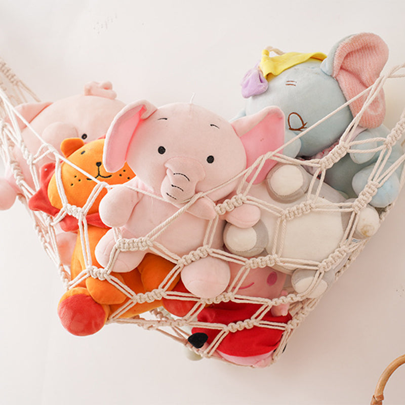 Hand-woven toy net bag