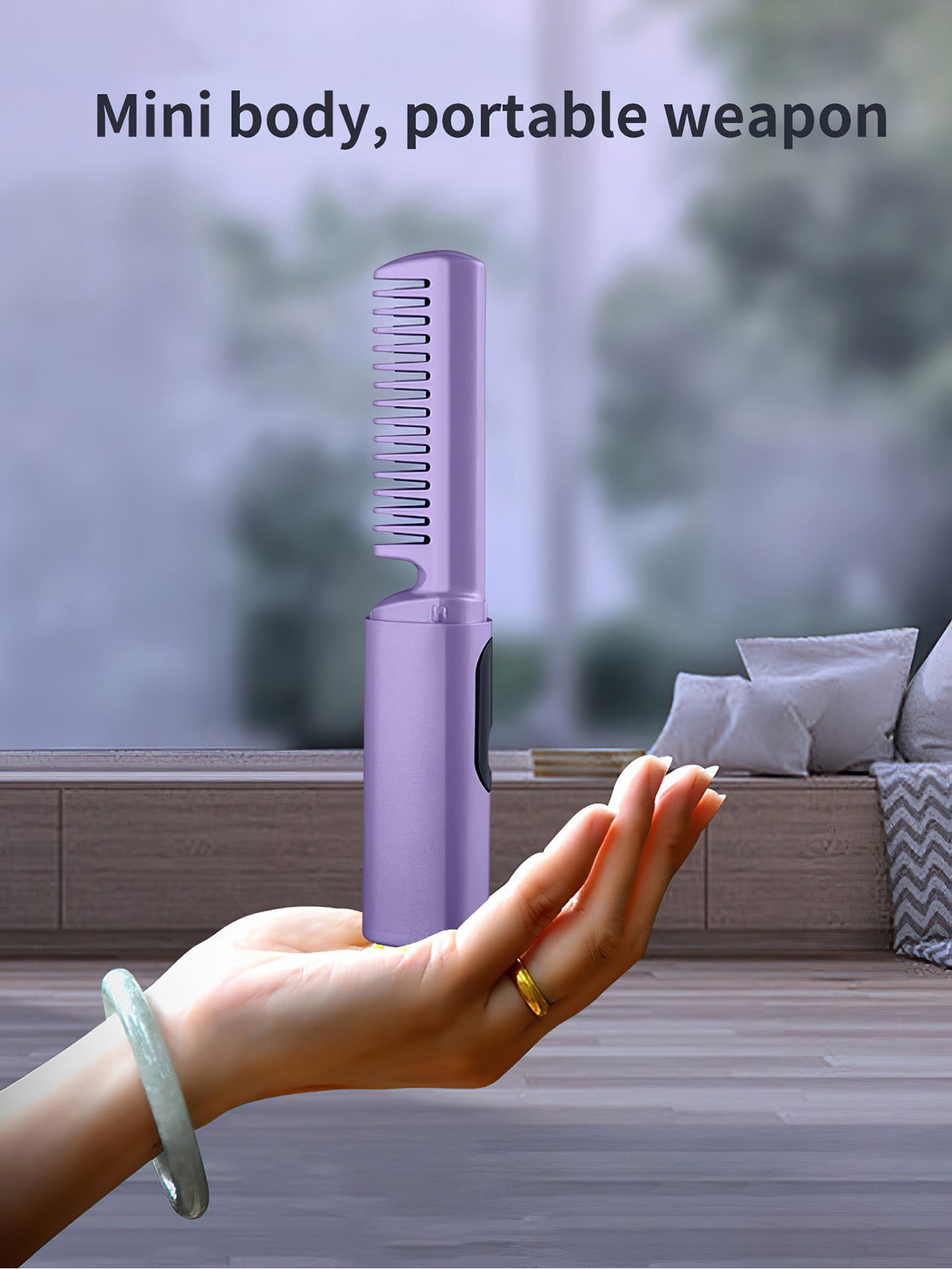 Mini Wireless Hair Straightening Brush ¨C Dual-Use Beauty Essential - 2 Colors