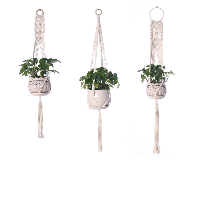 Cotton rope flower pot net hanging basket