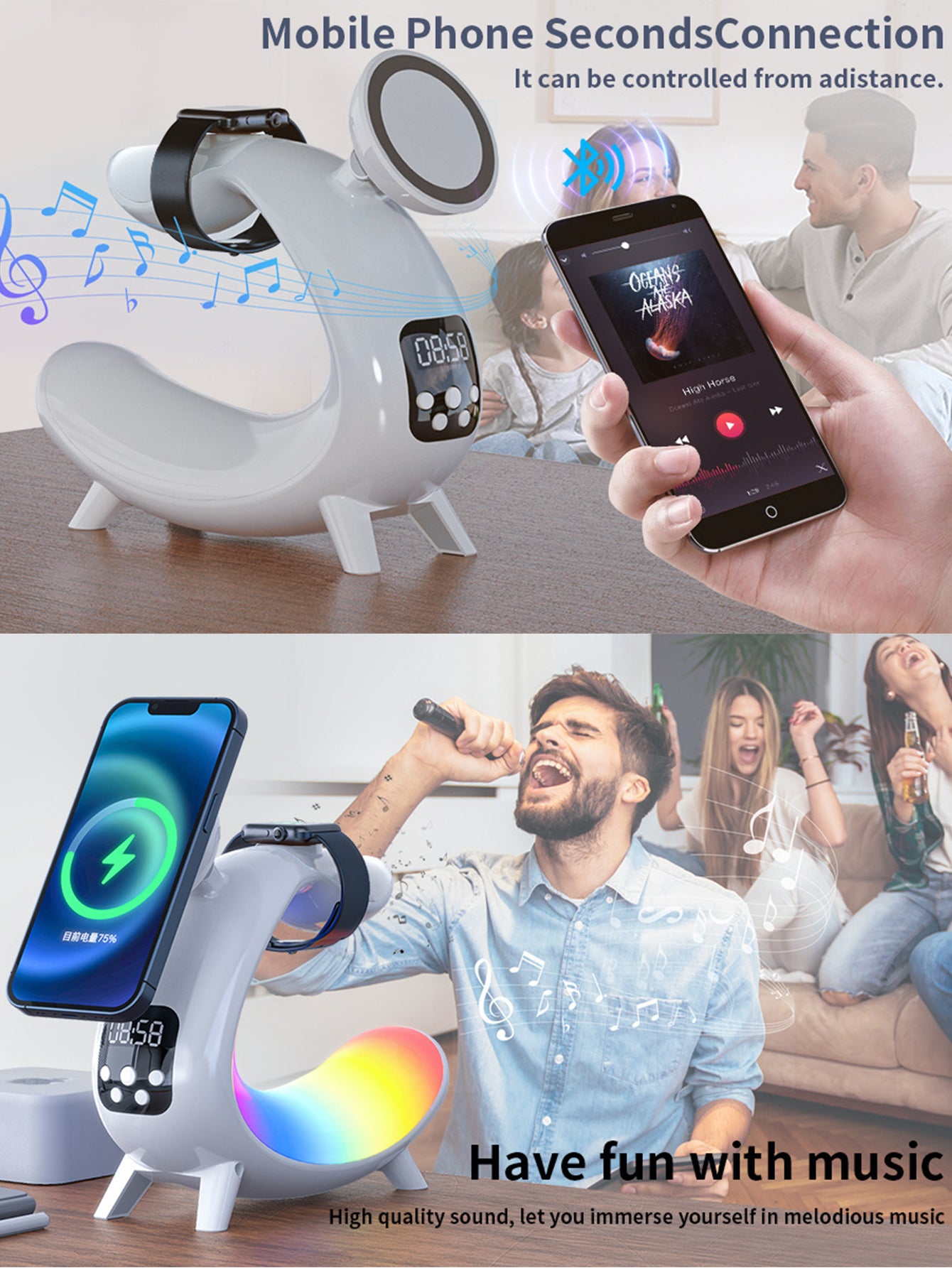 6-in-1 wireless charging night light