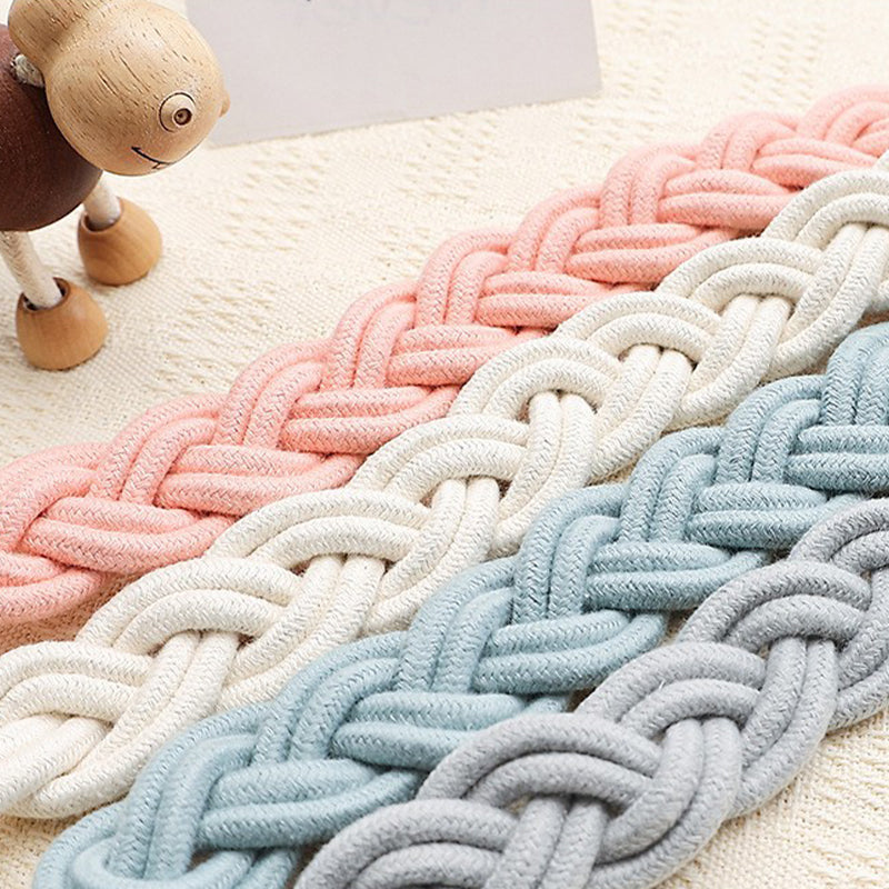 Simple log braided cotton rope curtain straps