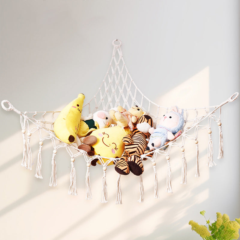 Hand-woven cotton rope net