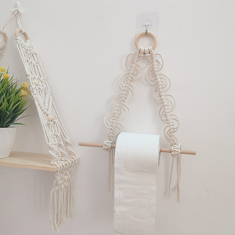 Off-white woven tapestry