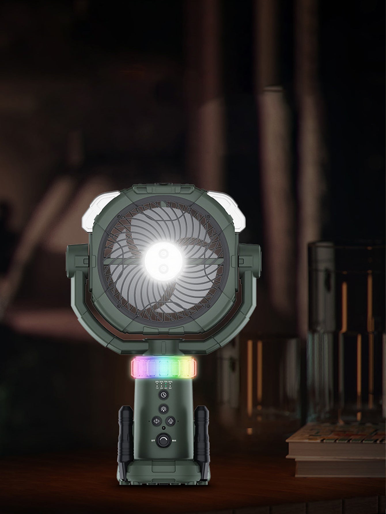 Outdoor camping spray fan
