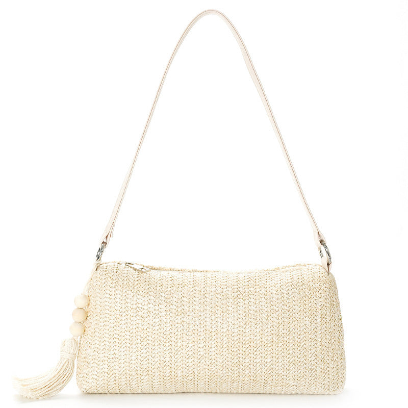 Summer holiday style woven handbag