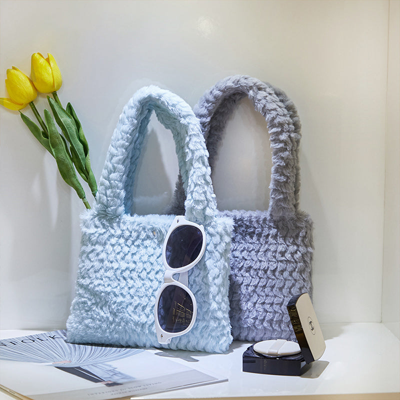 Plush handbag