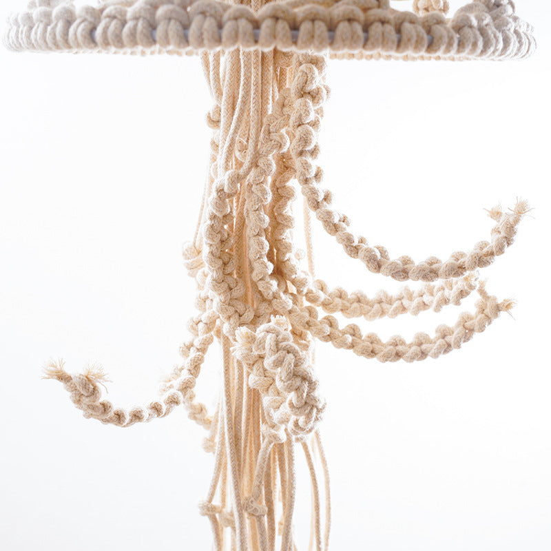Handmade cotton rope woven jellyfish pendant