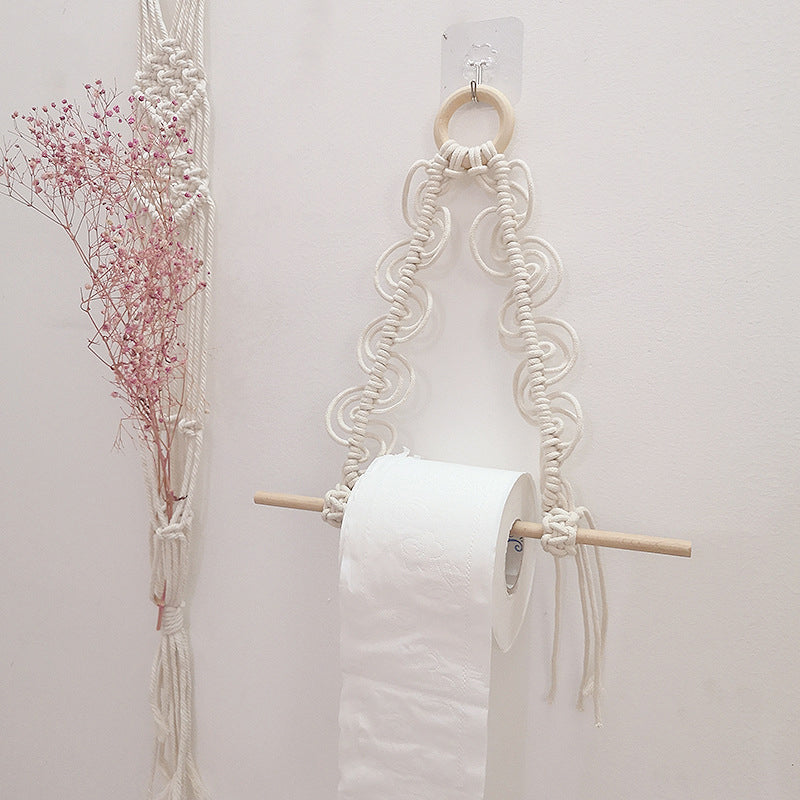 Off-white woven tapestry