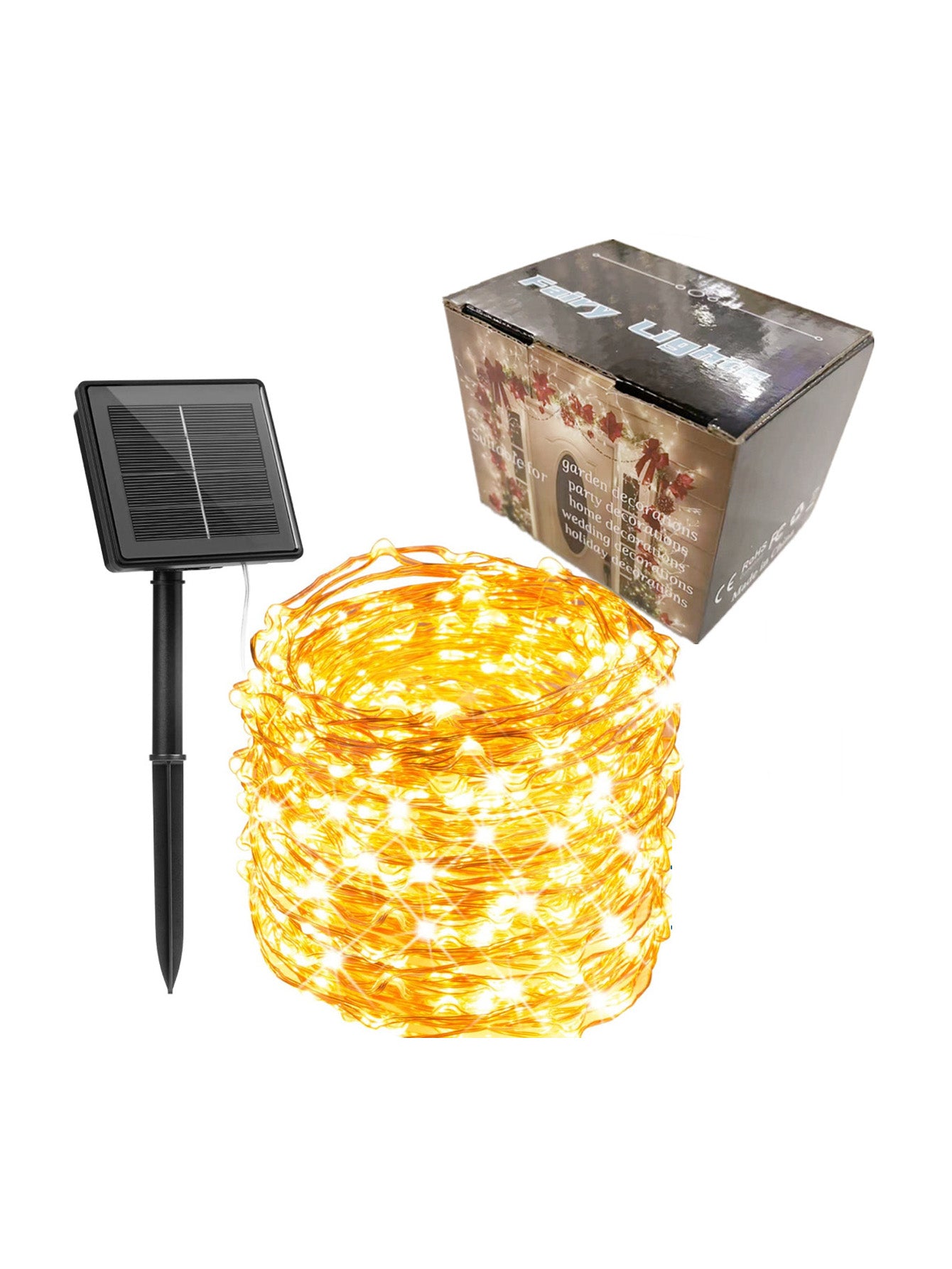 Solar remote control copper wire light string