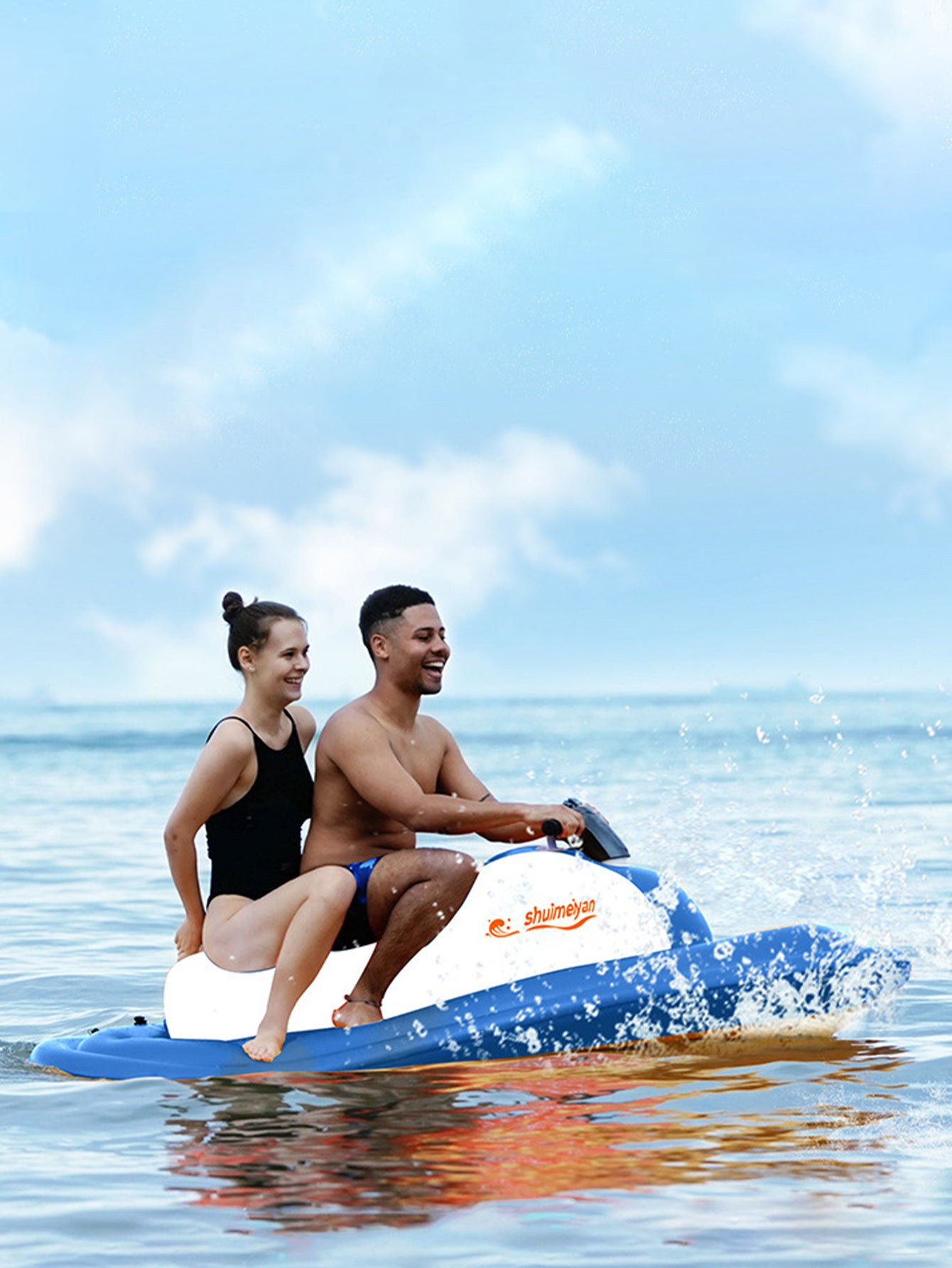 Electric water power inflatable motorboat