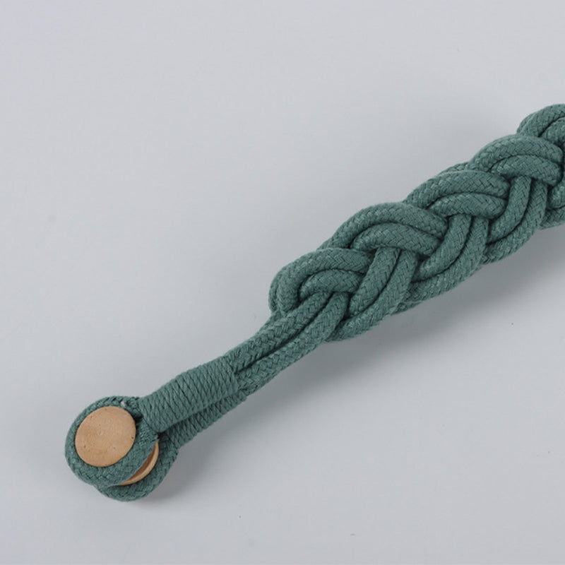 Simple log braided cotton rope curtain straps