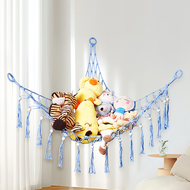 Hand-woven cotton rope net