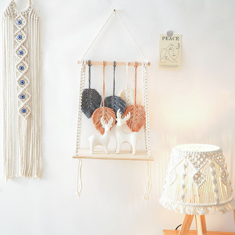 Cotton rope woven tapestry