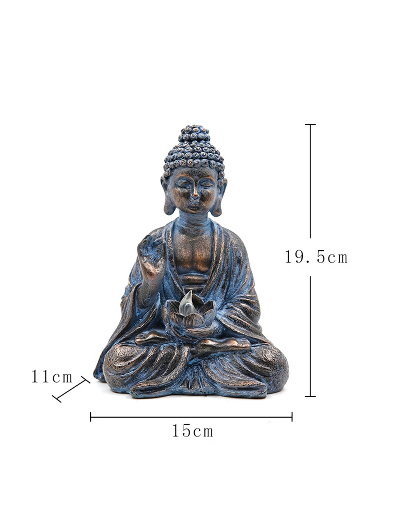 Zen Solar Lotus Buddha Statue Ornaments
