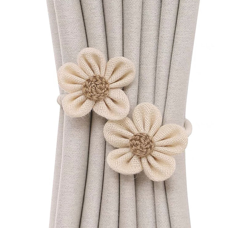 pastoral style flower curtain straps