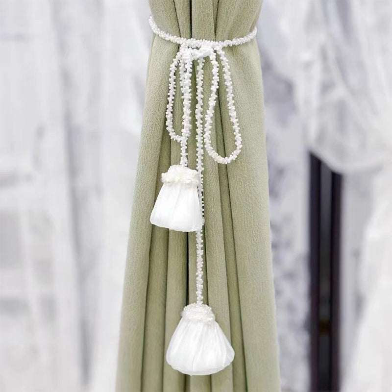 rice bead gauze curtain tie