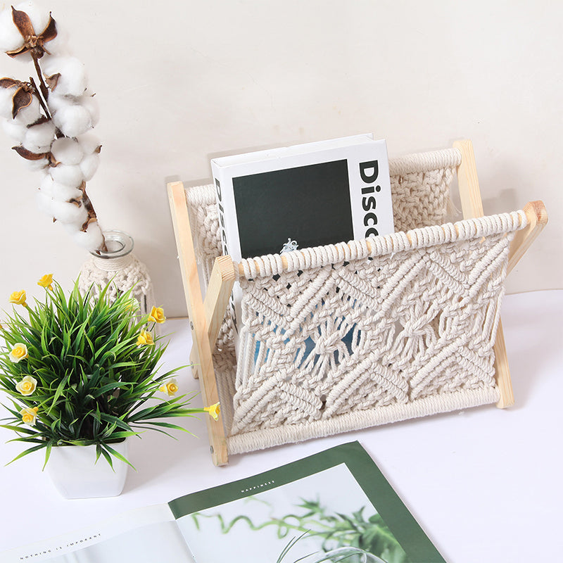Cotton rope woven storage rack