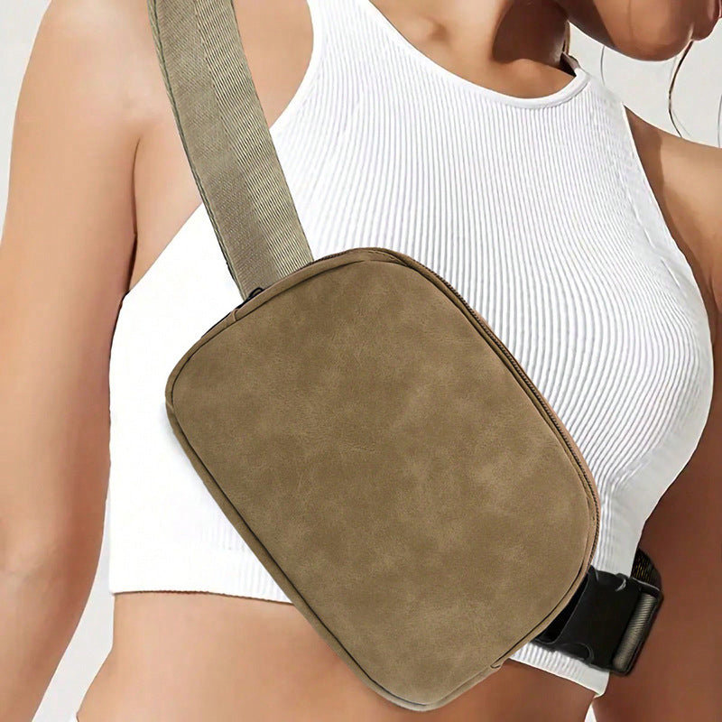 Suede waterproof chest bag
