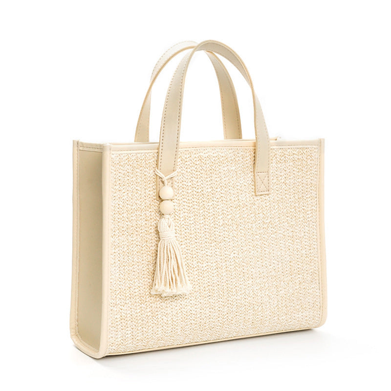 Straw tote bag