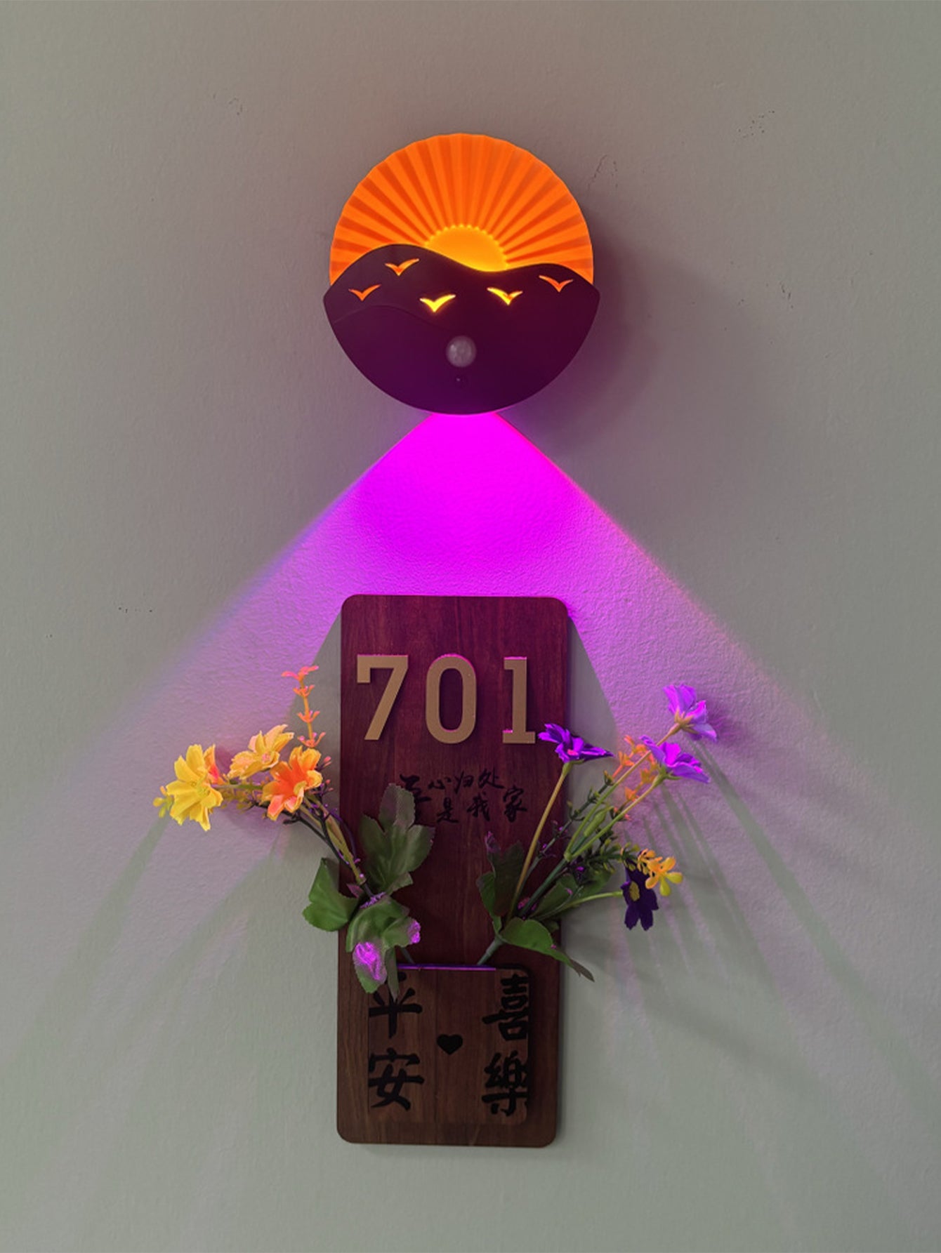 Smart induction doorplate light