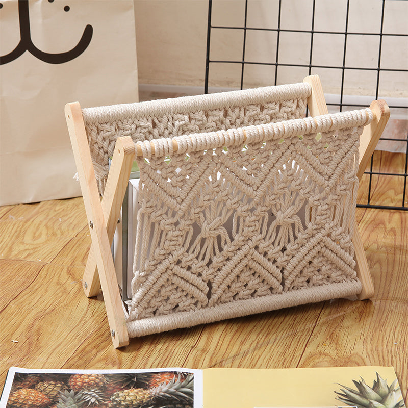 Cotton rope woven storage rack