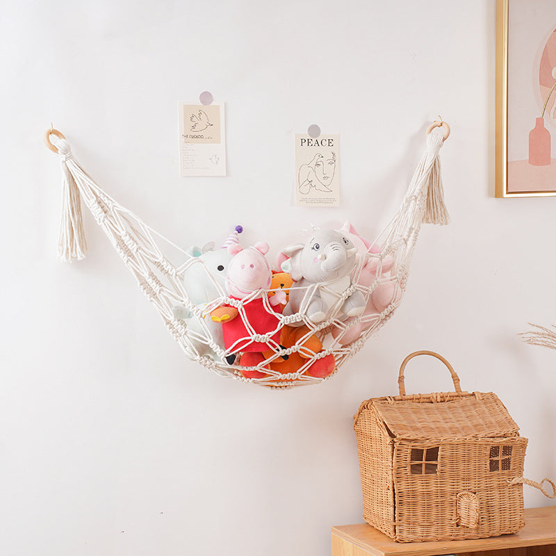 Hand-woven toy net bag
