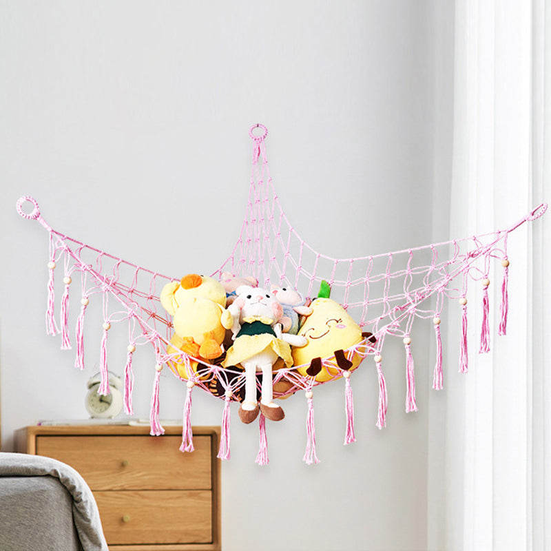 Hand-woven cotton rope net