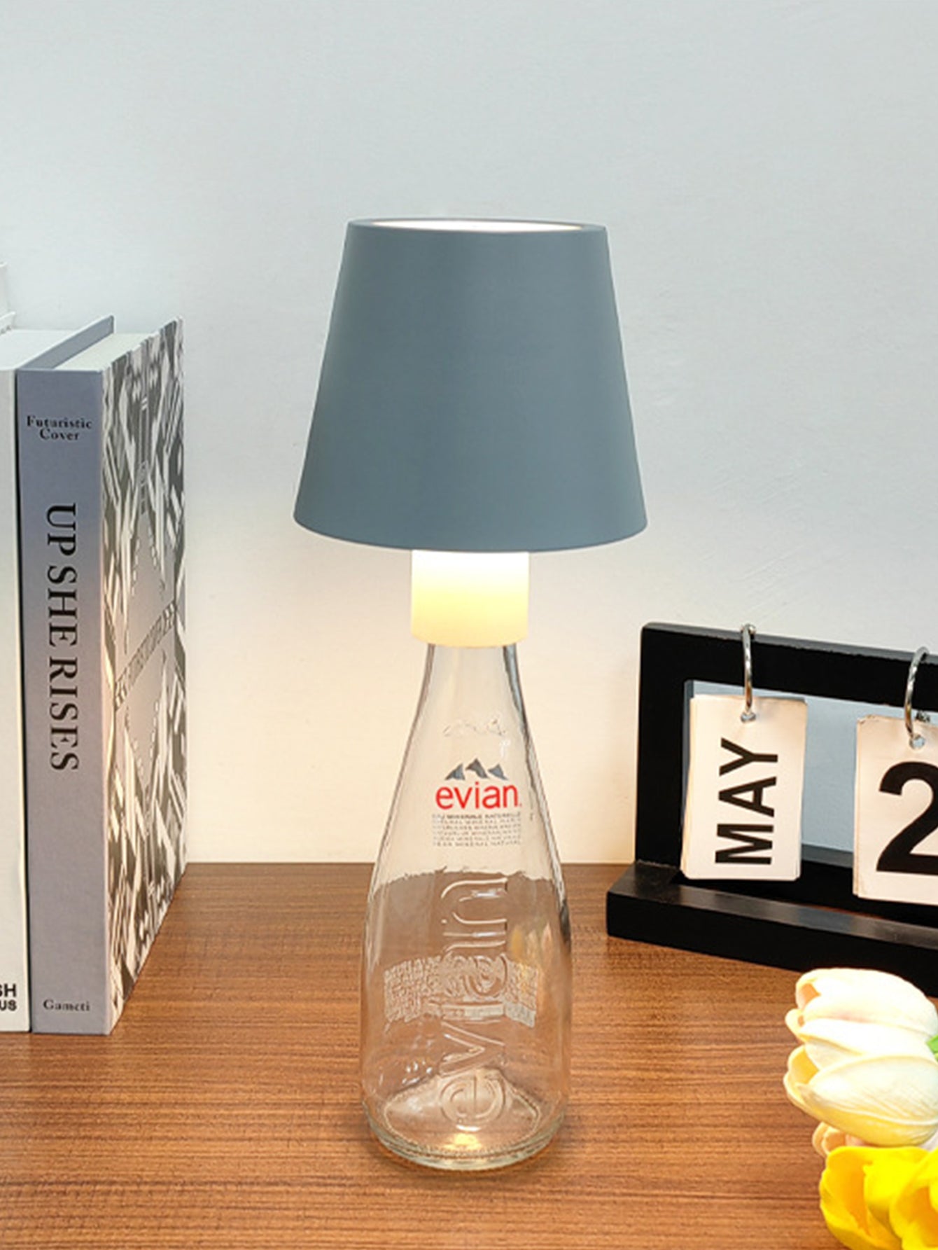 USB rechargeable wine bottle table lamp
