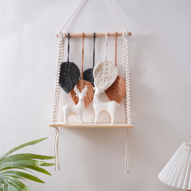 Cotton rope woven tapestry