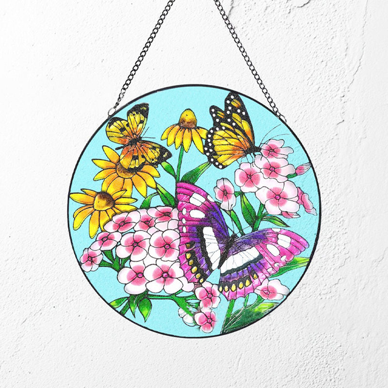 Butterfly glass pendant Garden Decoration Gift