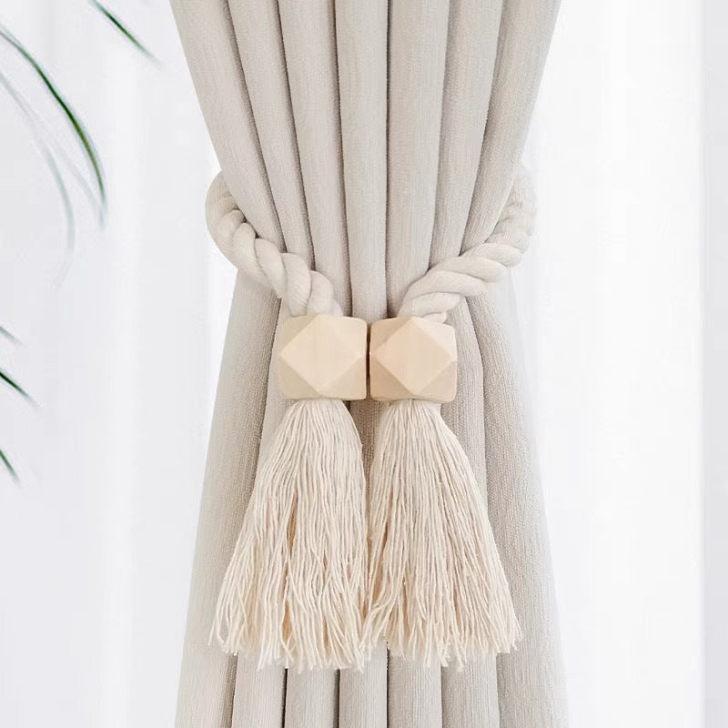 Log Magnetic Buckle Tassel Tie Cord