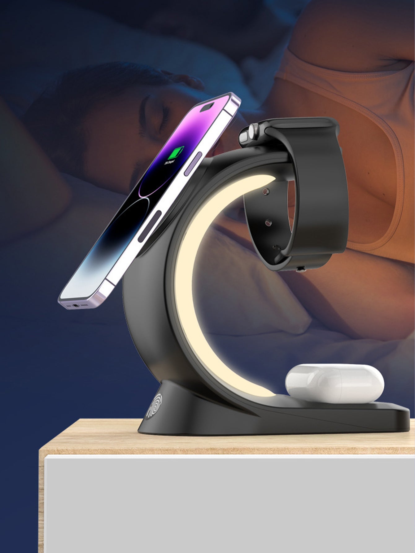 Three-in-one magnetic wireless charger