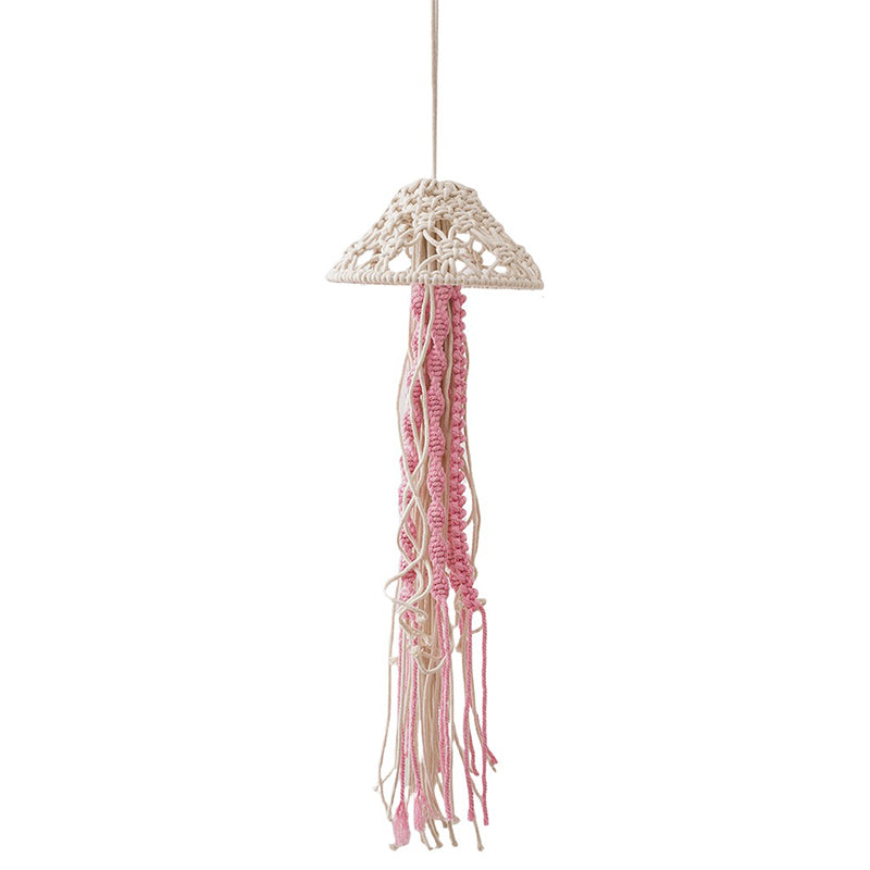 Handmade cotton rope woven jellyfish pendant