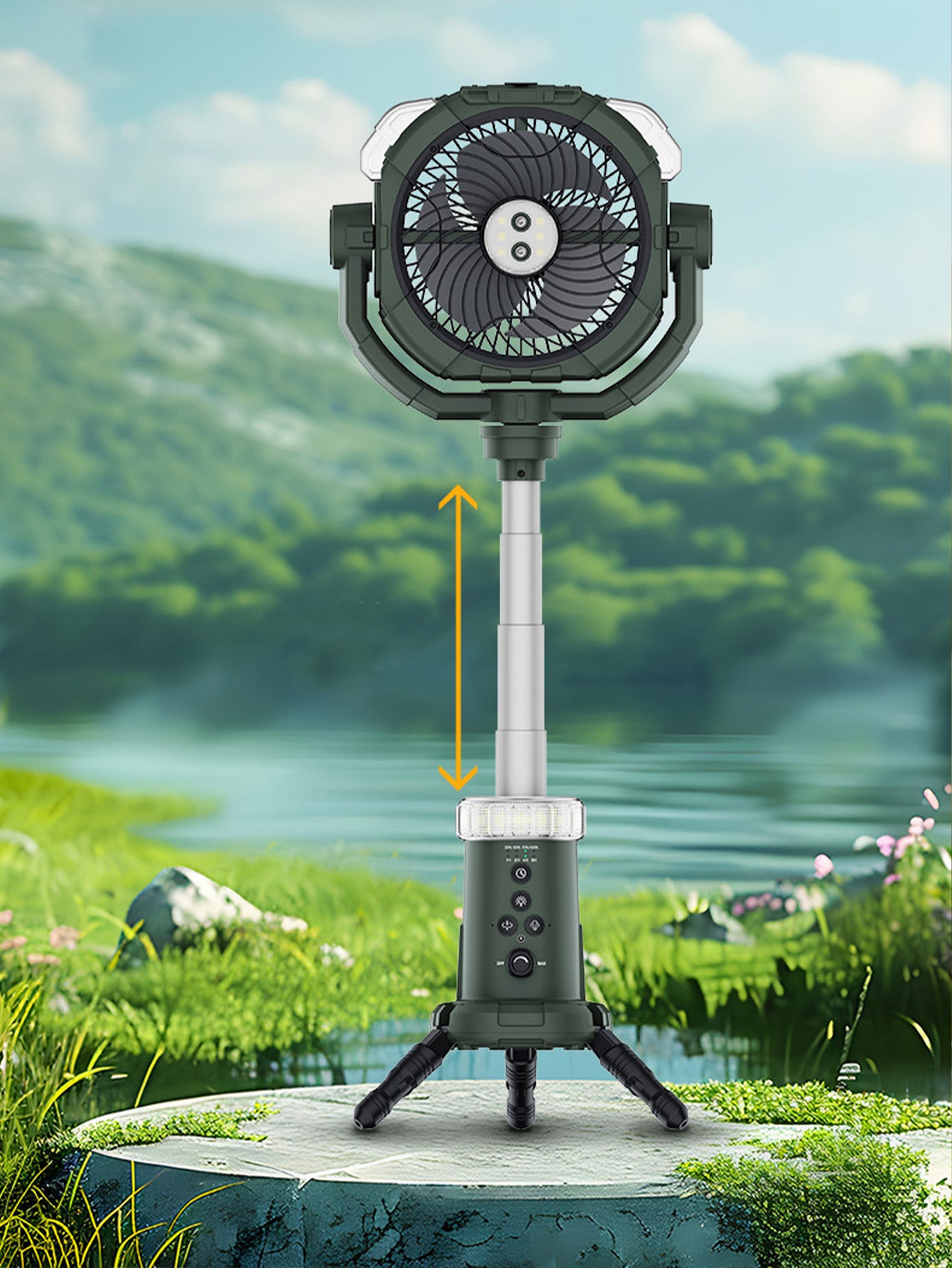 Outdoor camping spray fan