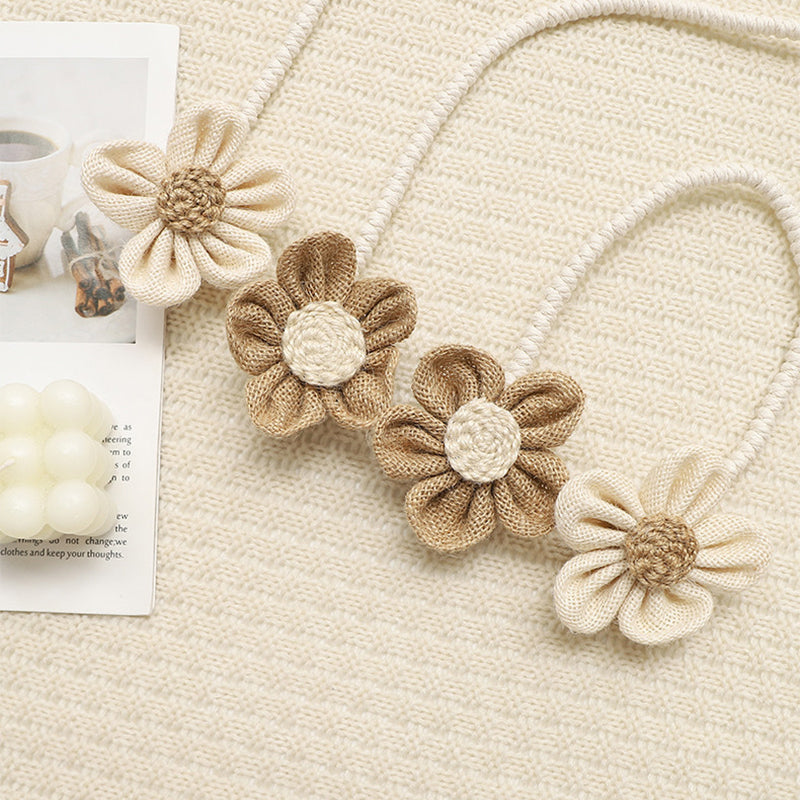 pastoral style flower curtain straps