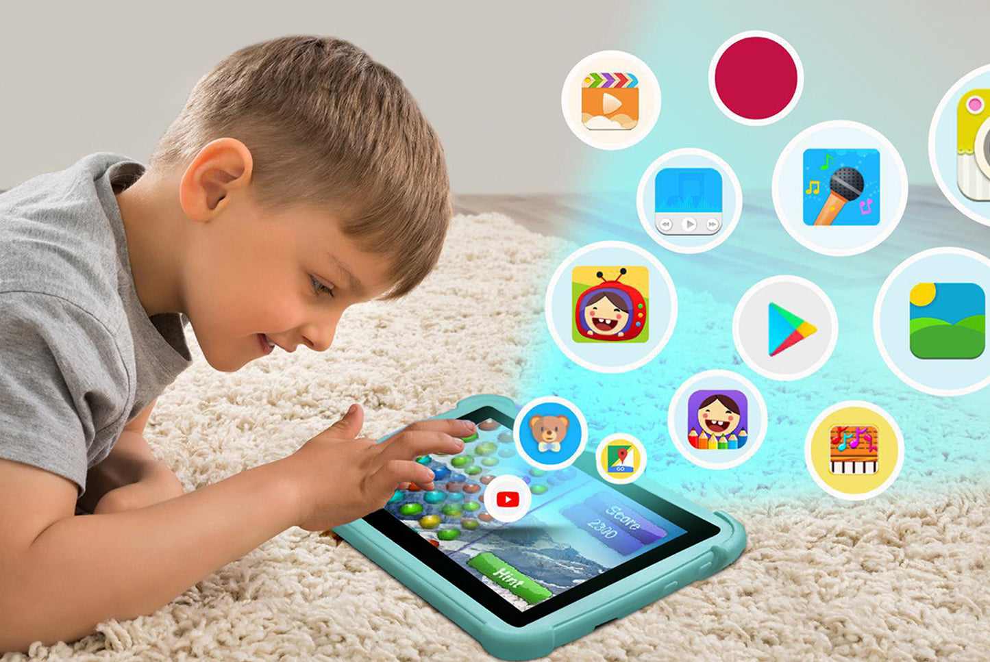 7-inch Kids' Tablet with Android 7.1, Shock-Resistant and Anti-Explosion Design