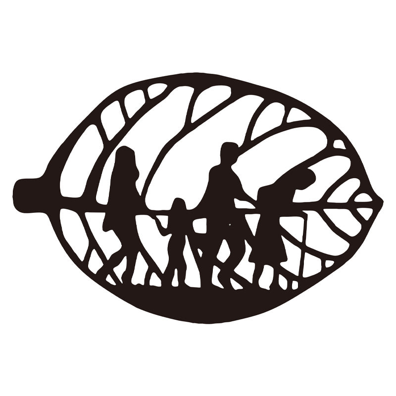 Wrought iron leaf decorations