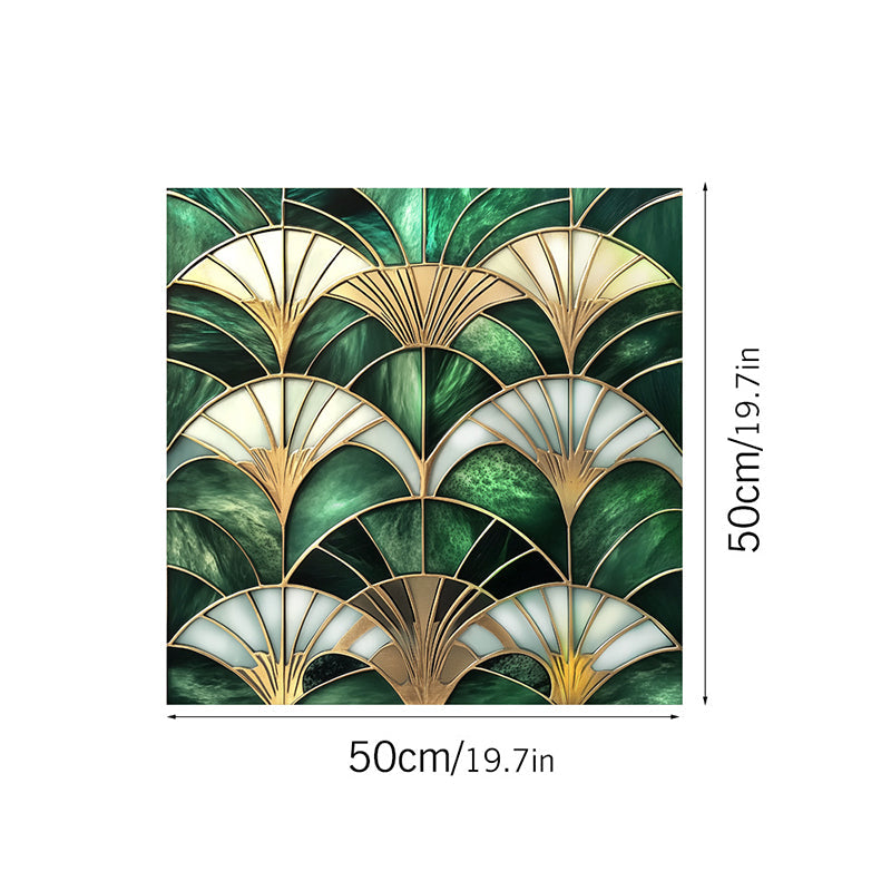 Colorful flower static glass sticker