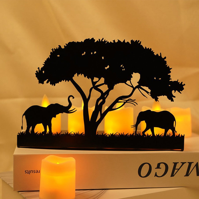 Simple wrought iron candlestick ornaments