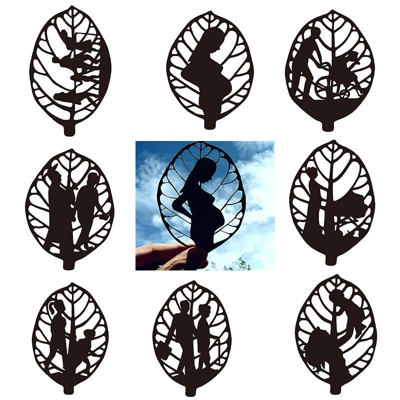 Wrought iron leaf decorations