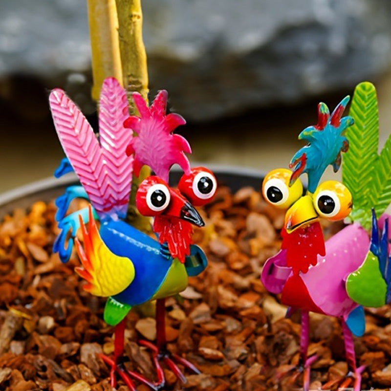 Iron 3D Little Rooster Ornament