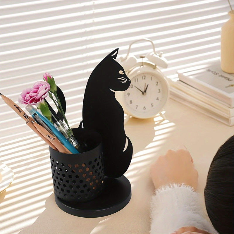 Black Cat Pen Holder