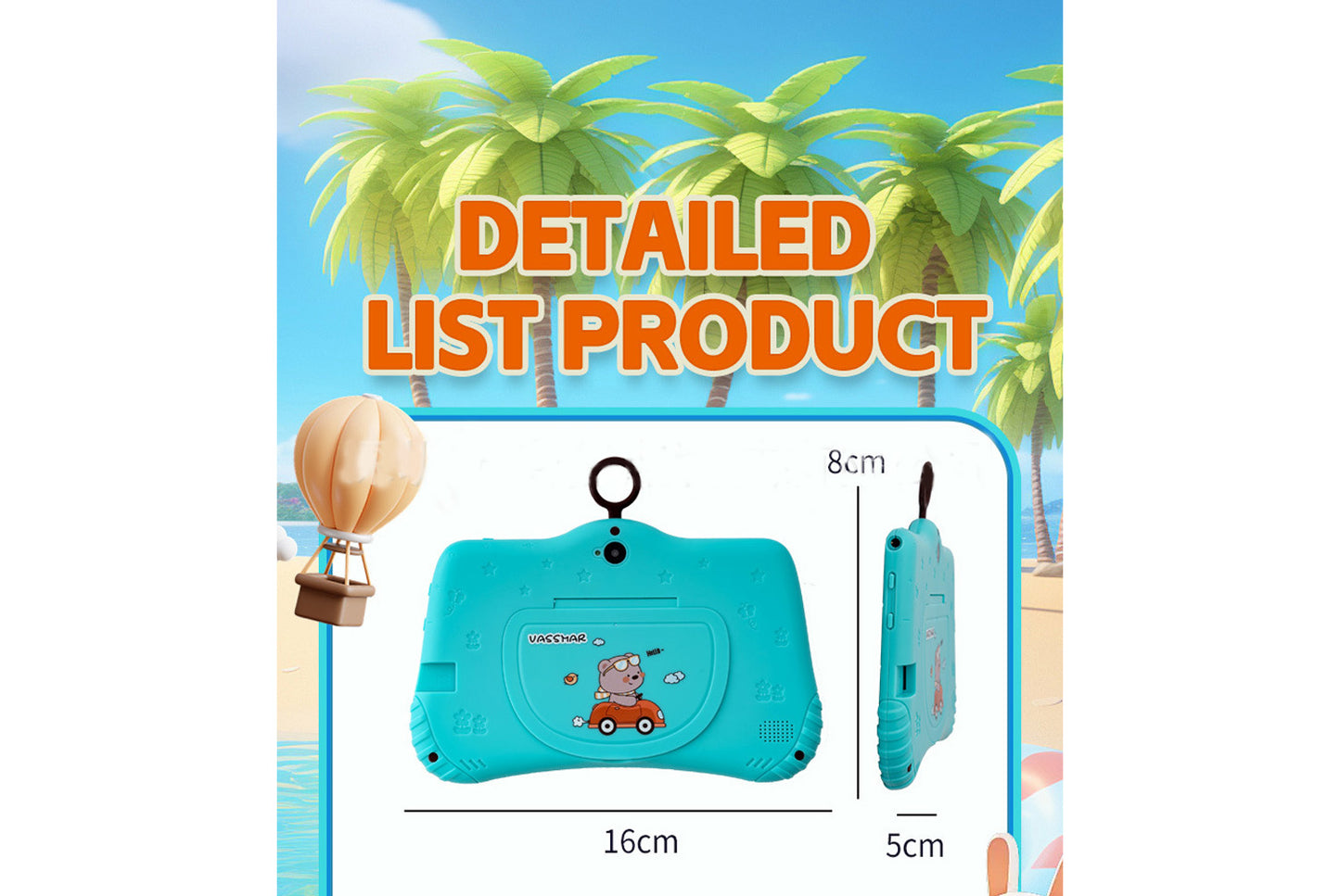 7-inch Kids' Tablet | Shockproof and Explosion-Proof | Android 7.0