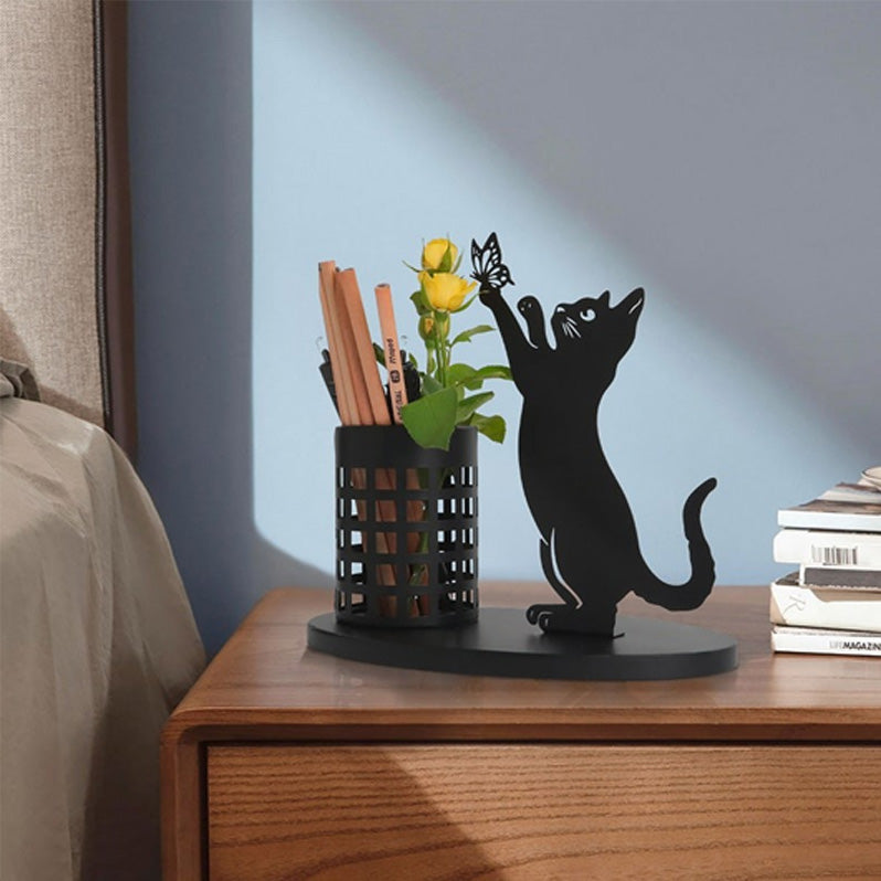 Black Cat Pen Holder