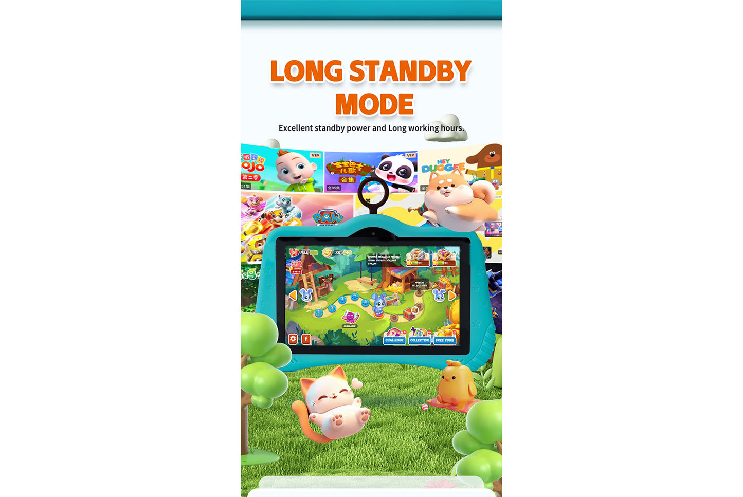 7-inch Kids' Tablet | Shockproof and Explosion-Proof | Android 7.0