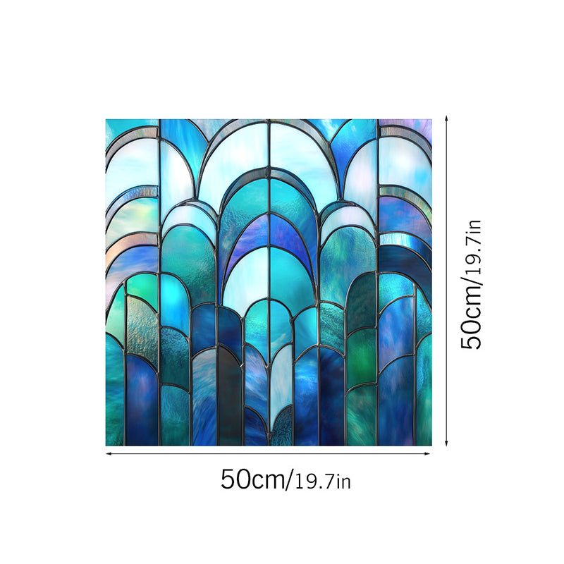 Colorful flower static glass sticker