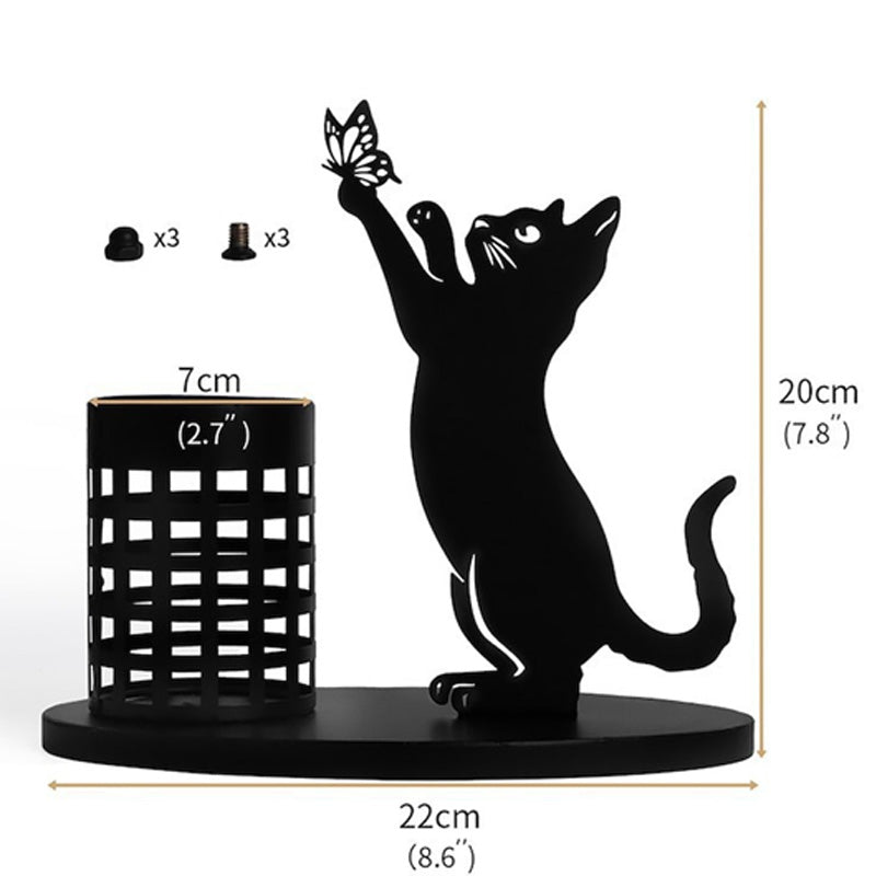 Black Cat Pen Holder
